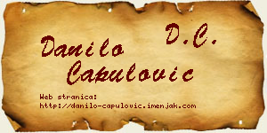 Danilo Capulović vizit kartica